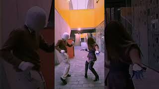 El nuevo paso de Trenderman 👓🕺💃 cosplay creepypastacosplay trenderman dance pulpfiction [upl. by Blalock778]