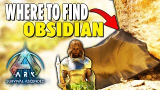 WHERE TO FIND OBSIDIAN ON THE ISLAND IN ARK SURVIVAL ASCENDED [upl. by Herodias421]