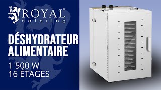 Déshydrateur alimentaire Royal Catering RCDA1350100S  Présentation du produit [upl. by Fatima]