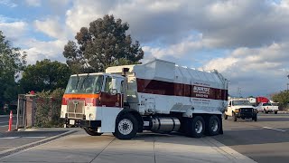 Burrtec Trash Trucks Returning to Fontana Yard [upl. by Ibbed]