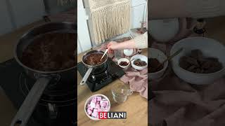 Hot chocolate recipe with Marshmallow Hearts for Valentine Day Warm up with Beliani [upl. by Croydon440]