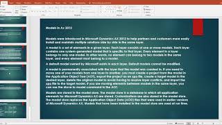 MS Dynamics AX 2012 Development Training Video  Model in Ax 2012 [upl. by Nnaycnan]