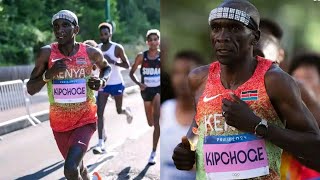 SEE HOW ELIUD KIPCHOGE BOWED OUT OF PARIS OLYMPICS 2024 MARATHON [upl. by Nnylatsyrc]