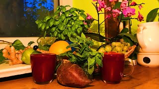 Mint Basil Orange Beet Grape Juice  Take 3 [upl. by Naryt]