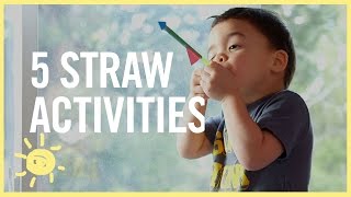 PLAY  5 STRAW ACTIVITIES [upl. by Sternick]