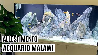 ALLESTIMENTO da zero ACQUARIO MALAWI da 330 litri 💦 [upl. by Darwen534]