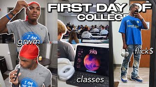 First Day of College Freshman Year  GRWM Classes Vlog [upl. by Howey]