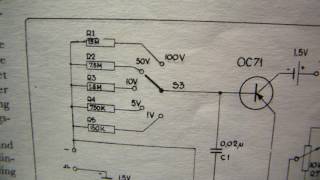 Transistor voltmeter with very high input impedance schematic 1963 [upl. by Aneen]