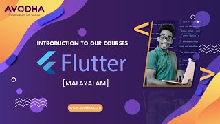 Flutter course in malayalam Avodha  Study online with 100 Placement Assistance [upl. by Enelhtak]