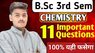 bsc 3rd semester chemistry important questions 2024 sp study point [upl. by Hallette]