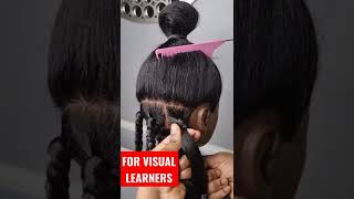 🔥How To Box Braids for Beginner using Rubber band methods Protective style shorts [upl. by Yenttihw]