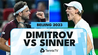 Grigor Dimitrov vs Jannik Sinner Extended Highlights  Beijing 2023 [upl. by Kerwinn332]