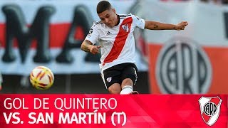 Gol de Juan Fernando Quintero vs San Martín T [upl. by Clevie]