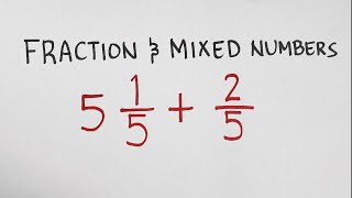 Adding Fractions and Mixed Numbers [upl. by Elocen]