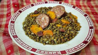 LENTILLES PAYSANNES À LA SAUCISSE DE MORTEAU [upl. by Carilla213]