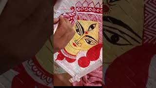 Ma durga with kulo painting 🎨handpainted ma durga art viralshorts 🖌️ [upl. by Lirbij877]