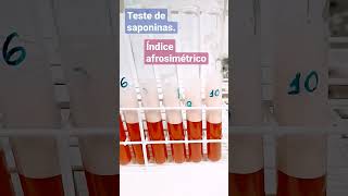 Teste de saponinas farmacognosia espumante laboratory [upl. by Meredi358]