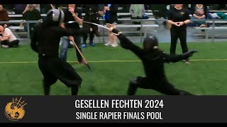 Gesellen Fechten 2024  Single Rapier Finals Pool [upl. by Ettenwahs]