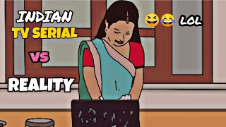 INDIAN TV SERIAL VS REALITY  funny 2d animation  gophi bahu  kum kum bhagya and dayan [upl. by Stanislaw]