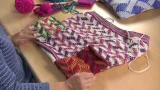 TwoColor Tunisian Crochet in the Round with Lily Chin [upl. by Siaht]