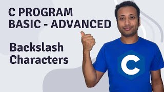 C Program English Tutorial 6  backslash characters  Escapse sequences [upl. by Fira]