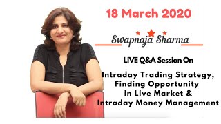 QampA Session On Intraday Trading Strategies By Swapnaja Sharma [upl. by Ayikan591]