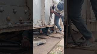 Railway bridge works trending railwork shortsvideo automobile railjoint indianrailways viral [upl. by Willyt]