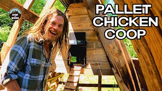 How to Build a Pallet Wood A Frame Chicken Coop [upl. by Kall155]