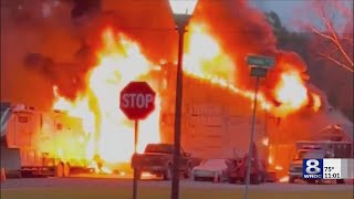 Fire wipes out barn RV in Wayne County [upl. by Roana]