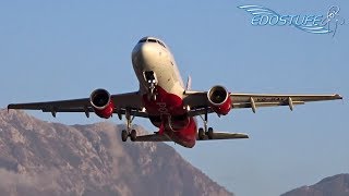 Tivat Airport LYTVTIV  Rossiya Airbus A319 VQBAV Takeoff [upl. by Ahsito688]