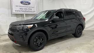 Black 2022 Ford Explorer TIMBERLINE 4WD Review  MacPhee Ford [upl. by Acquah422]