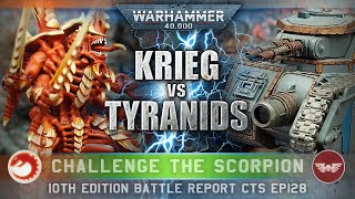 Astra Militarum Death Korps of Krieg vs Tyranids Warhammer 40K 10th Edition Battle Report 2000pts [upl. by Uol]