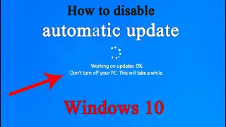 How to Disable Automatic Update on Windows10  in hindi [upl. by Wareing]