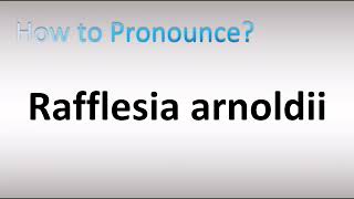 How to Pronounce Rafflesia arnoldii [upl. by Wilton]