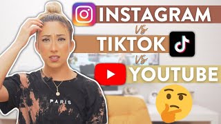 WHICH SOCIAL MEDIA PLATFORM SHOULD YOU BE ON Instagram vs TikTok vs YouTube 🤜💥🤛 [upl. by Esydnac]