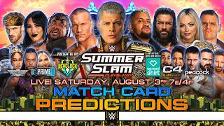 WWE SummerSlam 2024  Match Card Predictions [upl. by Ardel]