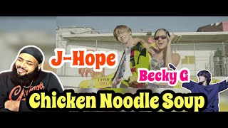 jhope Chicken Noodle Soup feat Becky G MV  FIRST TIME REACTION [upl. by Fridlund]