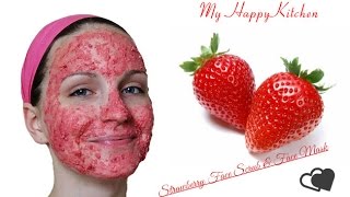 Strawberry Face Scrub amp Face Mask  Get Glowing Skin instantly  My Happy Kitchen [upl. by Tooley]