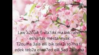 Elissa Law A2olak lyrics  اليسا لو اقولك مع الكلمات [upl. by Judi]