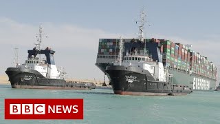 Suez Canal reopens after giant stranded ship is freed  BBC News [upl. by Zins]