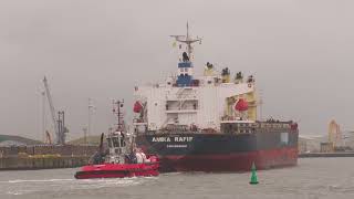 AMIRA RAFIF with the SMS towage Tugs at Hartlepool 06032024 [upl. by Columbine974]