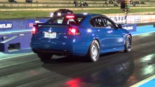 Chris Holts VE runs a 1041  2105 kmh at the Perth Motorplex 241012 [upl. by Aleyak649]