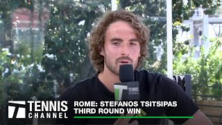 Stefanos Tsitsipas Feeling The Love From Fans In Italy  2024 Rome Third Round [upl. by Nyrb290]