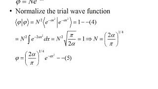 Estimate the ground state energy of a 1D harmonic oscillator using a Gaussian trial function [upl. by Eanrahs]