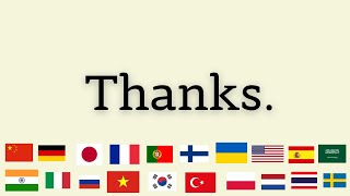 How To Say Thanks In 20 Different Languages [upl. by Leela]