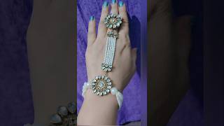 Ring Bracelet Diy 💍❤️✨ youtubeshorts creativetrendyart jwellerycraft pearlbracele beautiful [upl. by Eissehc]