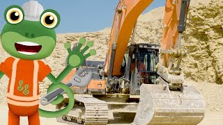 Excavators For Kids  Geckos Real Vehicles  Construction Vehicles  Learning amp Educational Videos [upl. by Gniliem586]