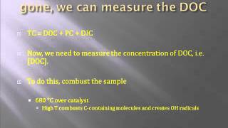 Dissolved Organic Carbon DOC analysis [upl. by Ahcmis]