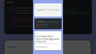 show password with html and JS javascript html5 html coding programming webdevelopment [upl. by Emelia]