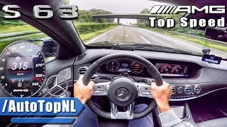 Mercedes S63 AMG 612HP 4Matic ACCELERATION 315kmh TOP SPEED AUTOBAHN POV by AutoTopNL [upl. by Aimehs]